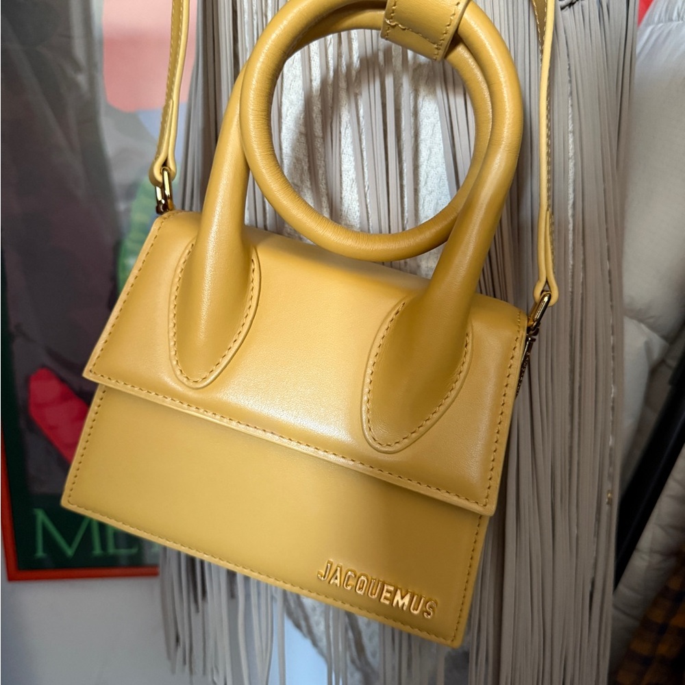 Jacquemus Yellow Mini Bag with Architectural Design
